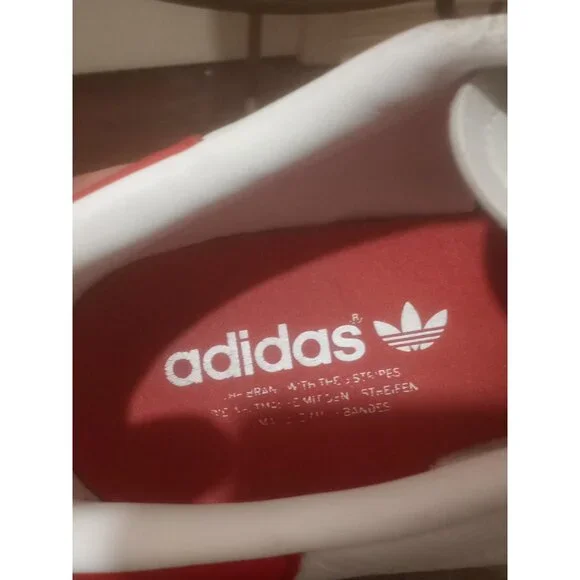 Adidas Mens Stan Smith EF4334 White Red Casual Shoes Sneakers Size 10 - Picture 12 of 12